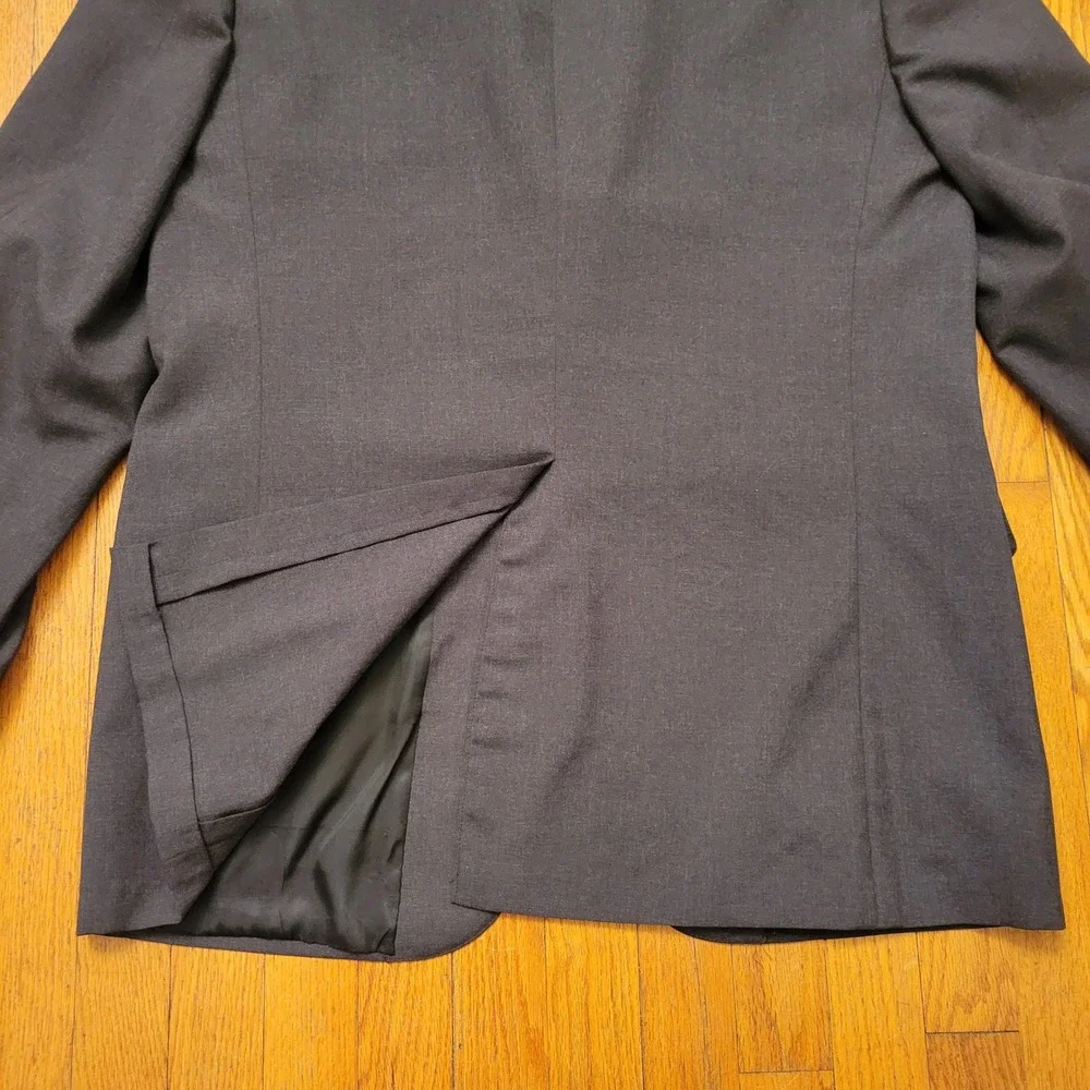 Mobley Sons Charcoal Gray Wool‎ Suit Jacket Blazer 3 Button Preppy Academia 44R